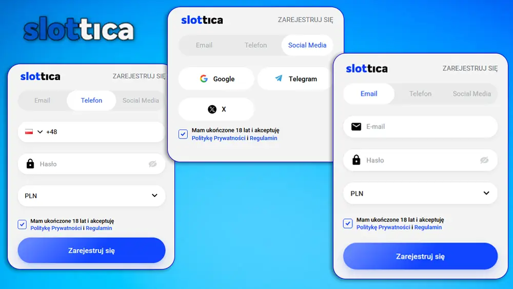 Jak zarejestrować się w Slottica