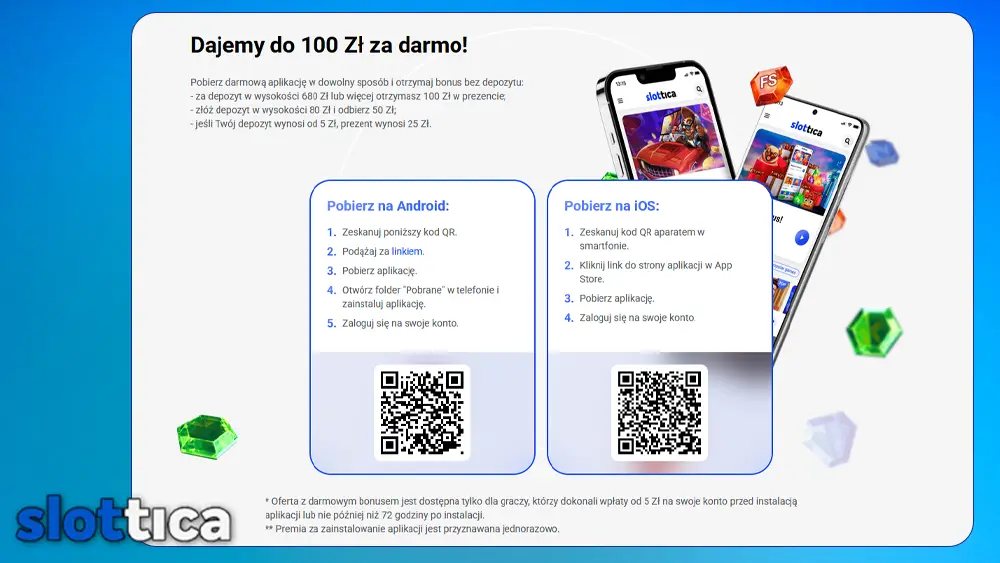 Slottica Aplikacja mobilna